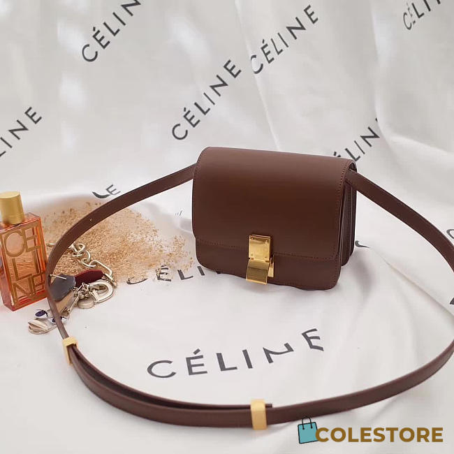 CohotBag celine leather classic box shoulder bag brown - 1