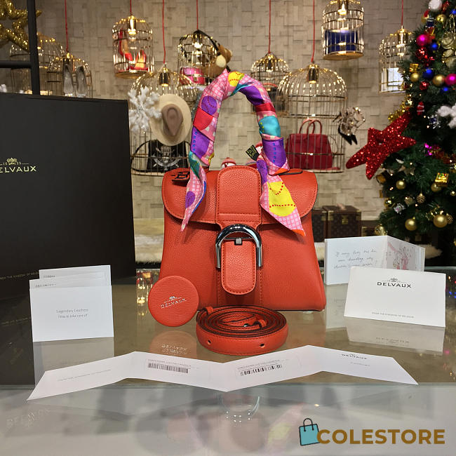 Delvaux Mini Brillant Satchel Orange 1513 - 1