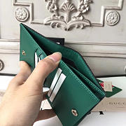 Gucci Signature Wallet In Green 11x2.5x8.5 cm - 5