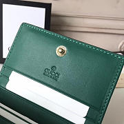 Gucci Signature Wallet In Green 11x2.5x8.5 cm - 6