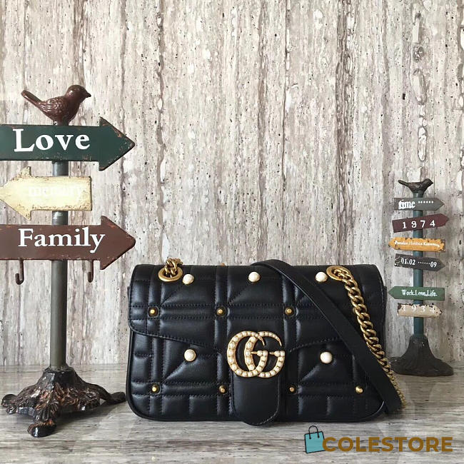 gucci marmont bag black 2645 - 1