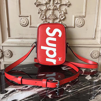 Louis Vuitton Supreme Shoulder Bag Red 3090