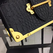 Prada Black Crocodile And Leather Cahier Shoulder Bag - 5