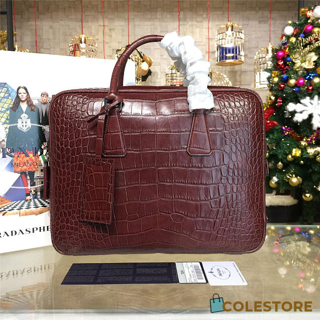 Prada Leather Briefcase 4206 - 1