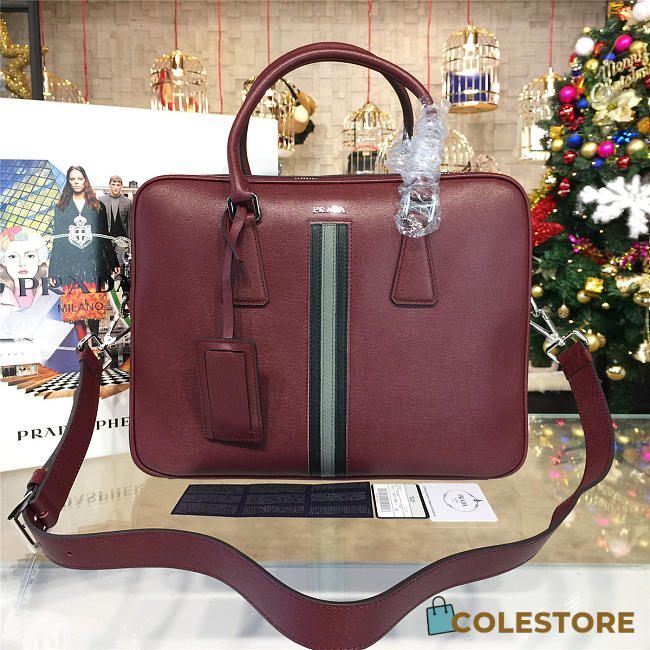 Prada Leather Briefcase 4217 - 1