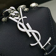 YSL Bucket Bag Black Silver  - 5