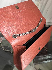YSL Monogram Kate Silver Tassel In Embossed Crocodile Shiny Leather 5046 - 5