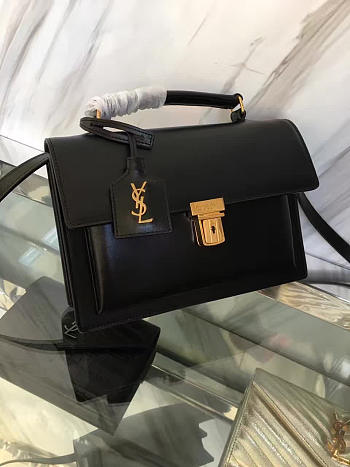 YSL Saint Laurent Black Leather Medium High School Satchel Bag 5114