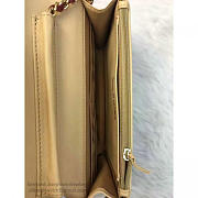 Chanel Lambskin Mini Chain Wallet Light Beige A81023 VS 03754 - 4
