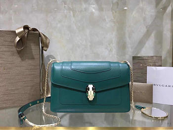 Bvlgari Serpenti Forever Calf Leather Flap Cover Shoulder Bag 38065