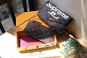 Louis Vuitton Supreme Monogram Canvas Wallet Clutch Bag 61276 - 3