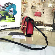 Prada Cahier Leather Shoulder Bag Rose 4260 - 3
