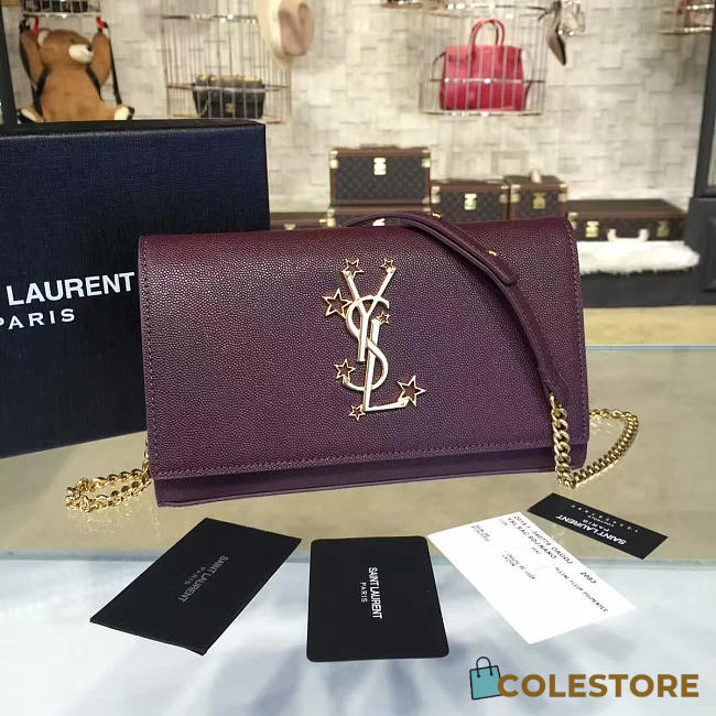 YSL Monogram Kate Grain De Poudre Embossed Leather 4762 - 1
