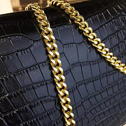YSL Monogram College In Embossed Crocodile Shiny Leather 4764 - 4