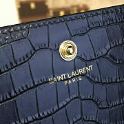 YSL Monogram College In Embossed Crocodile Shiny Leather 4764 - 3