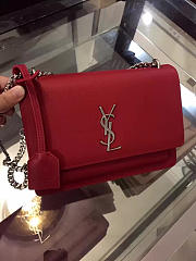 YSL Medium Sunset Bag Grained Leather 4872 - 1