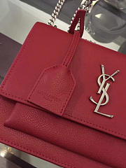 YSL Medium Sunset Bag Grained Leather 4872 - 6
