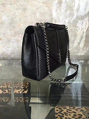 YSL Monogram College In Embossed Crocodile Shiny Leather 5106 - 5