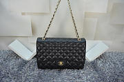 Chanel Caviar Leather Flap Bag With Gold/Silver Hardware Black 33cm  - 3
