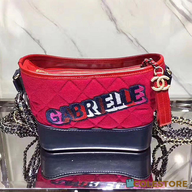 Chanel's Gabrielle Large Hobo Bag Red & Navy Blue A91810 VS02172 - 1