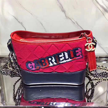 Chanel's Gabrielle Large Hobo Bag Red & Navy Blue A91810 VS02172