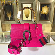 gucci dionysus medium top handle bag rose red leather CohotBag  - 1