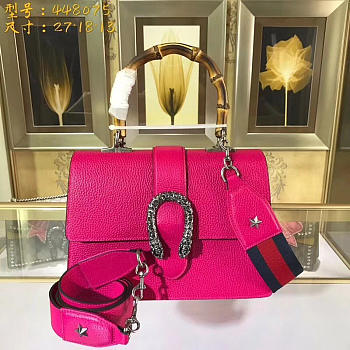 gucci dionysus medium top handle bag rose red leather CohotBag 