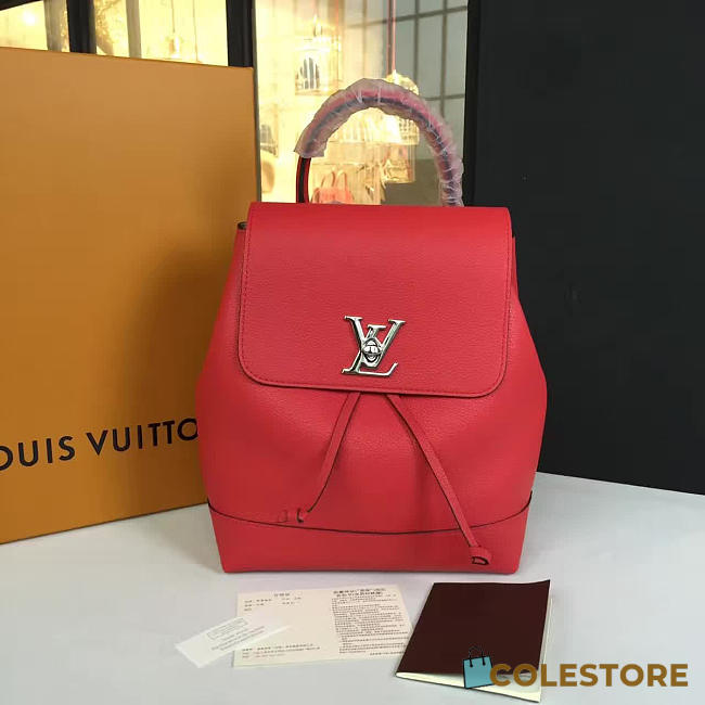 Louis Vuitton Lockme Backpack Red Louis Vuitton Tote Backpack - 1