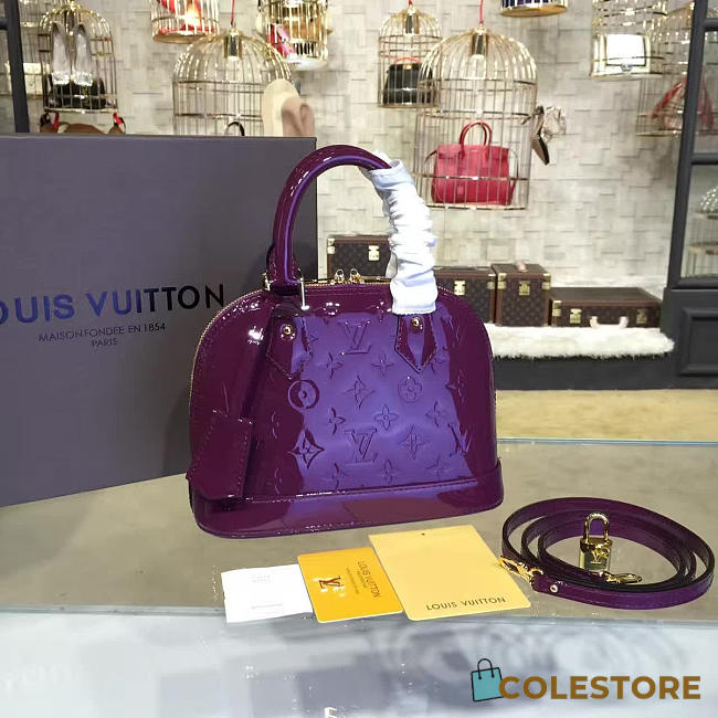 Louis Vuitton Alma Bb Monogram Vernis Leather 3549 - 1