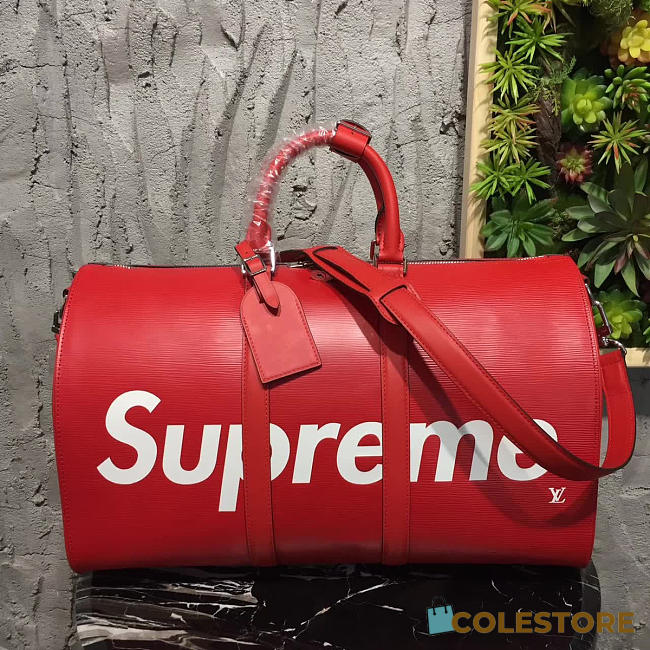 Louis Vuitton Supreme Keepall 45 Red 3790 - 1