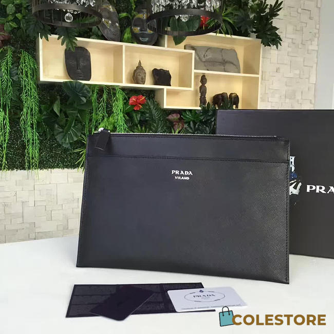 Prada Leather Clutch Bag 4183 - 1