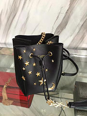 YSL moon & star blk leather bucket bag 4813 - 5