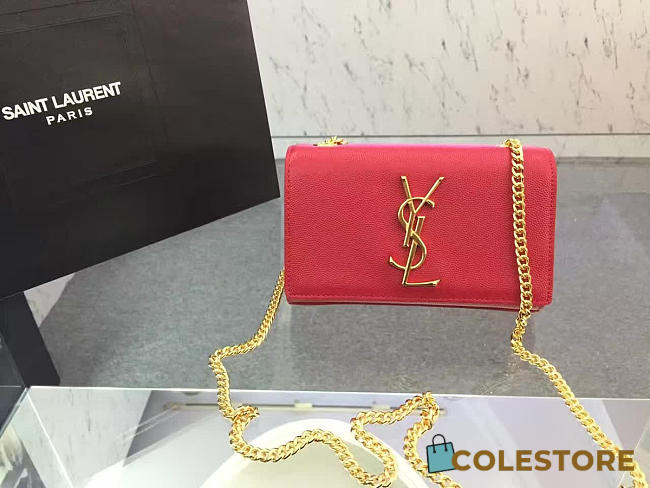 YSL Monogram Kate Grain De Poudre Embossed Leather 4990 - 1