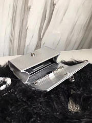 YSL Kate Chain Wallet With Tassel In Crinkled Metallic Leather 4991 - 4