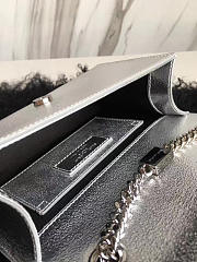 YSL Kate Chain Wallet With Tassel In Crinkled Metallic Leather 4991 - 3
