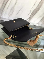YSL Monogram Kate Gold Tassel In Grain De Poudre Embossed Leather 5052 - 3