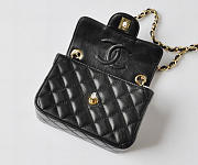 Chanel Lambskin Leather Flap Bag With Gold Hardware Black - 5