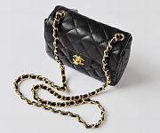 Chanel Lambskin Leather Flap Bag With Gold Hardware Black - 6
