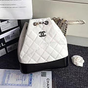 Chanel's Gabrielle Small Backpack White And Black A94485 23cm - 1