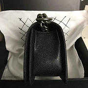 Chanel Small Quilted Caviar Boy Bag Black Silver A13043 VS03258 - 6