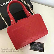 Chanel Small Label Click Leather Shopping Bag Red A93731 VS02552 - 6