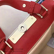 Chanel Small Label Click Leather Shopping Bag Red A93731 VS02552 - 3