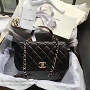Chanel Caviar Quilted Lambskin Flap Bag With Top Handle Black A93752 VS02984 - 3
