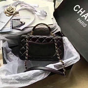 Chanel Caviar Quilted Lambskin Flap Bag With Top Handle Black A93752 VS02984 - 6