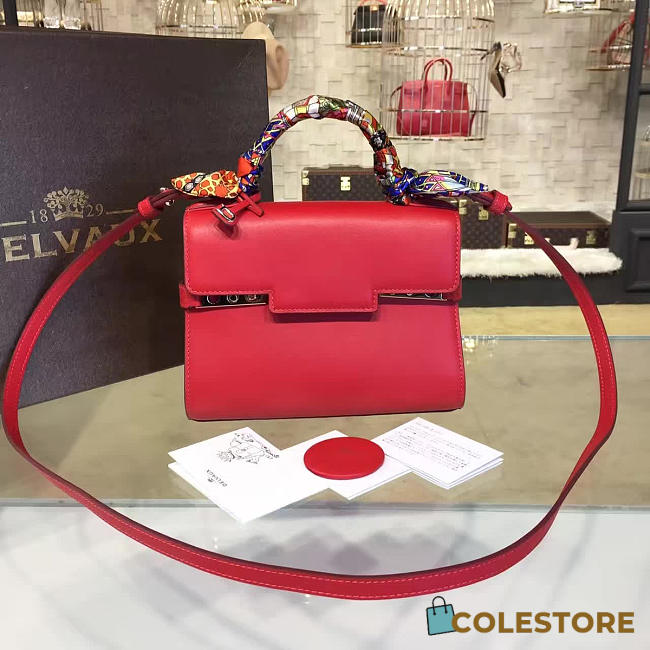CohotBag delvaux calfskin mini tempete satchel red 1460 - 1