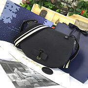 CohotBag delvaux calfskin le mutin saddle bag black 1507 - 1