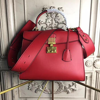 Dioraddict Calfskin Handbag Rouge in Red 30cmx23cmx12cm