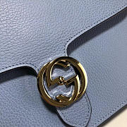 gucci gg flap shoulder bag on chain light blue CohotBag 510303 - 4