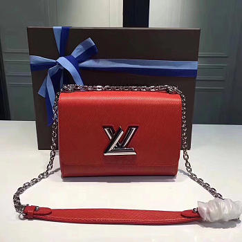 Louis Vuitton Twist MM In Red