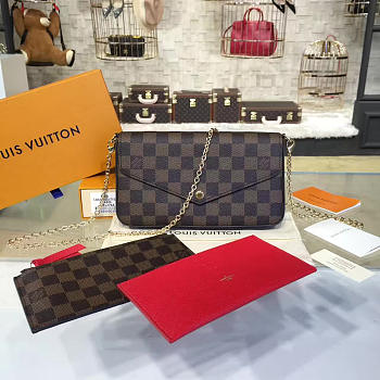  louis vuitton pochette CohotBag  felicie damier ebene 3263